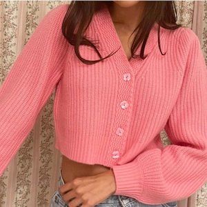 LoveShackFancy Avignon Cropped Cardigan